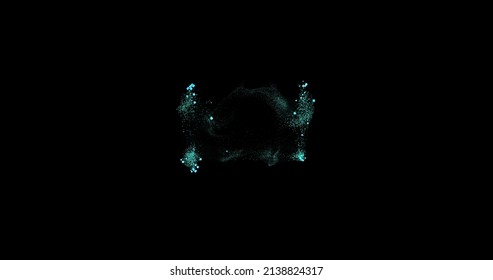 Abstract technology blue sphere background made of animated lines and dots, particles. blend mode 4K, FUI element. geometric background from abstract molecules.