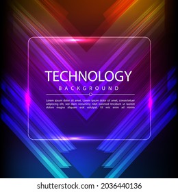Abstract technology digital hi tech hexagons concept background. Space for your text