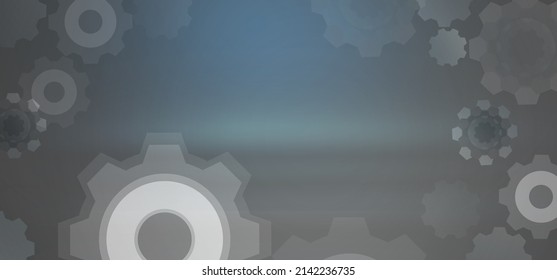 Abstract Technology hexagon cogs design background. Digital futuristic