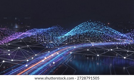 Abstract technology and Light flow