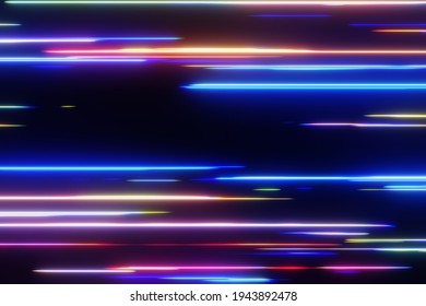 Abstract Technology Light Trial High Speed Digital Network Background 3D Rendering