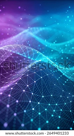 Abstract Technology Particles mesh background vertical, Wallpaper screen, Digital background, Tech background