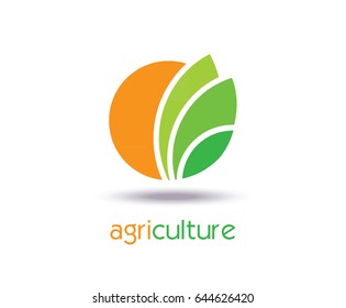 Abstract Template Logo Design. Icon, Sign Or Symbol For Organic Produce.  Flat Design