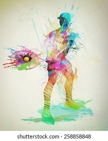 Abstract Tennis Player