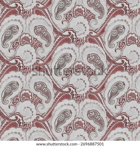 Abstract textile shirting design pattern flower, Paisley, line art, Patch