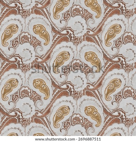 Abstract textile shirting design pattern flower, Paisley, line art, Patch