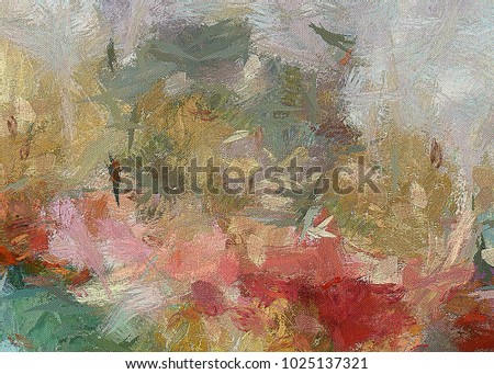 Abstract texture background. Digital design painting impressionism artwork. Hand drawn artistic pattern. Modern art. Good for printed pictures, postcards, posters or wallpapers and textile printing.