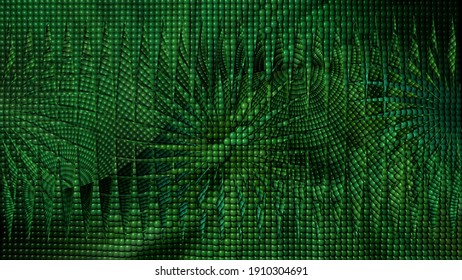 Abstract texture background with green spheres. Design, Art