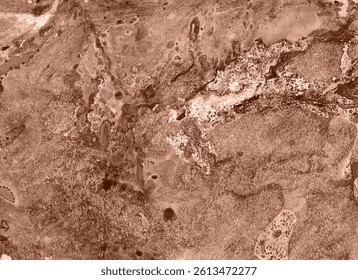 Abstract texture background. Spots, drops, splashes, blurs of various forms. Different shades of brown, pastel and white color. Mocha mousse. Colors mix with each other. Soft, gentle material.