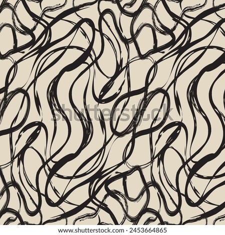 Abstract texture Background template of water, sea, aqua, ocean, river, or mountain. doodle Seamless wavy line curve linear wave free form repeat Pattern stripe Ripple. flat vector illustration design