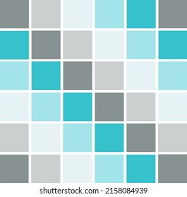 Abstract texture  color combination  pixel effect  Squares in light blue green turquoise   grey colors  variety shades   nuances  fresh bright neon vibes  Suitable for backgrounds   printing 