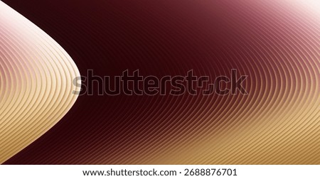 An abstract, textured background featuring elegantly curved lines that create a sense of depth and movement. The color palette blends rich burgundy with warm golden hues, highlighted by subtle gradien