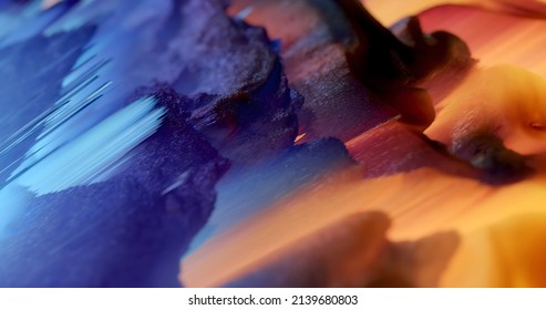 Abstract Textured Background. Landscape With Abstract Spike And Texture. Shallow Depth Of Field. 3D Rendering