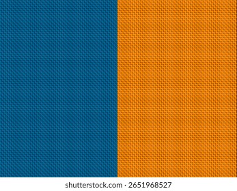 Abstract textured background with a split design featuring teal and orange woven patterns.