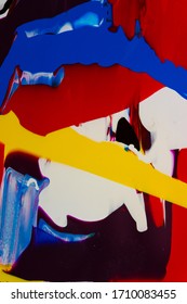 Abstract Thick Paint Marks, Streaks and Smears