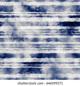 Abstract Tie Dye Variegated Stripe. Seamless Pattern. 