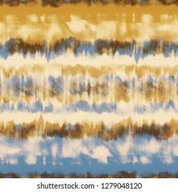 Abstract Tie-Dyed Effect Striped Textured Background. Seamless Pattern.
