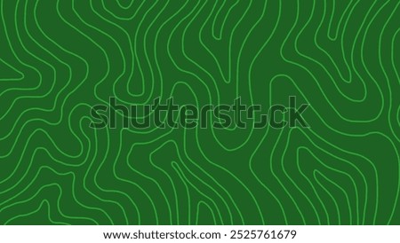 Abstract topographic pattern with smooth, wavy lines in dark green. The flowing contour lines create an organic, fluid texture across the image, resembling geographic maps or ripple effects.