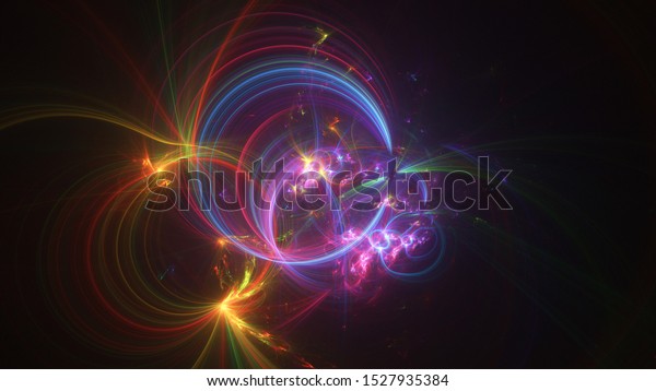 抽象的な透明な虹の結晶の形 ファンタジーの光の背景 デジタルフラクタルアート 3dレンダリング のイラスト素材