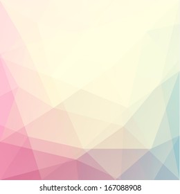 Abstract triangle art in pastel colors - raster version
