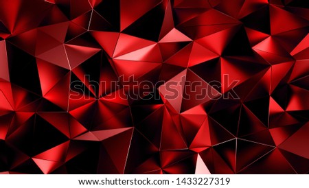 Abstract triangle crystal background. 3d illustration, 3d rendering.