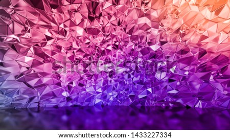 Abstract triangle crystal background. 3d illustration, 3d rendering.