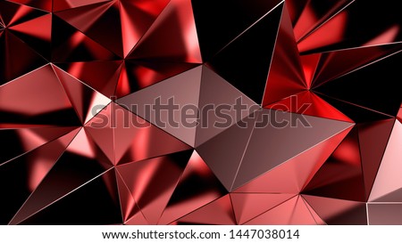 Abstract triangle crystal background. 3d illustration, 3d rendering.