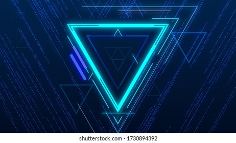 Abstract Triangle Technology Futuristic Background Motion Graphic Design Element