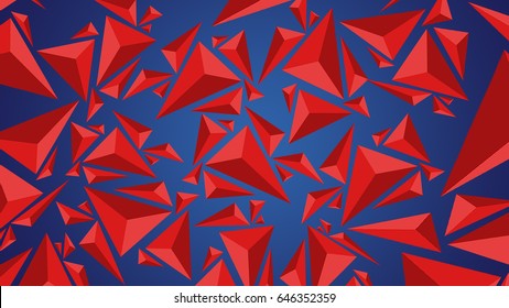 Abstract Triangles Background Red And Blue