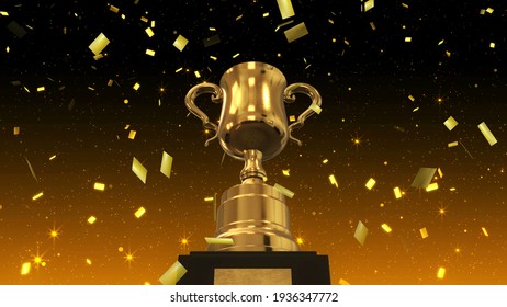 Abstract Trophy Background 3d render