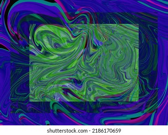 Abstract Twisted Background, Psychedelic Vibe, Multicolored.