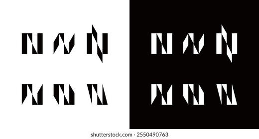 abstract vector design logo modern template symbol simple logo icon initial logo n - Powered by Shutterstock