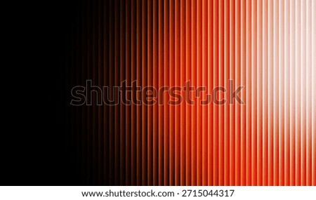 Abstract vertical ribbed background showcases a striking visual progression where deep impenetrable black on the far left gradually illuminates across numerous parallel fins or slats transforming int
