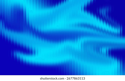 Abstract vibrant background with blue light waves and vertical stripes