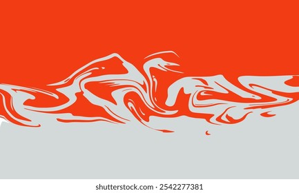 Abstract, vibrant, orange and gray marbled pattern with fluid, swirling shapes. Dynamic and visually engaging. - Powered by Shutterstock