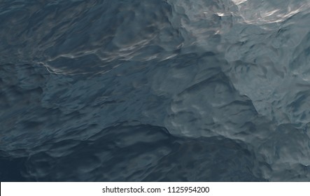 Abstract Water Surface. Top View. 3D illustration