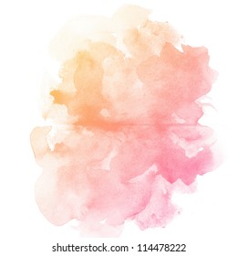 Abstract watercolor art hand paint on white background