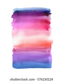 Abstract Watercolor Background, Blend, Brush Strokes, Creative Illustration, Sunset Sky Color Palette