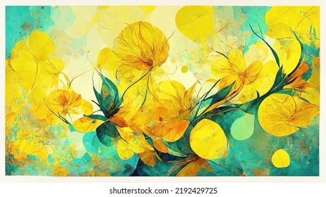 Abstract Watercolor Background With Flowers, Massage Spa Aromatherapy Beautiful Calm Wallpaper