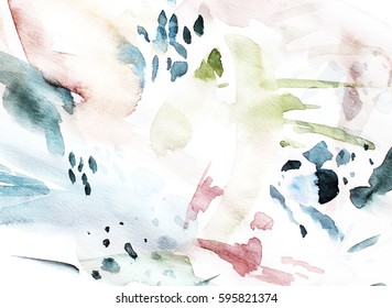 Abstract watercolor background. Hand drawn watercolor wallpaper, cover.