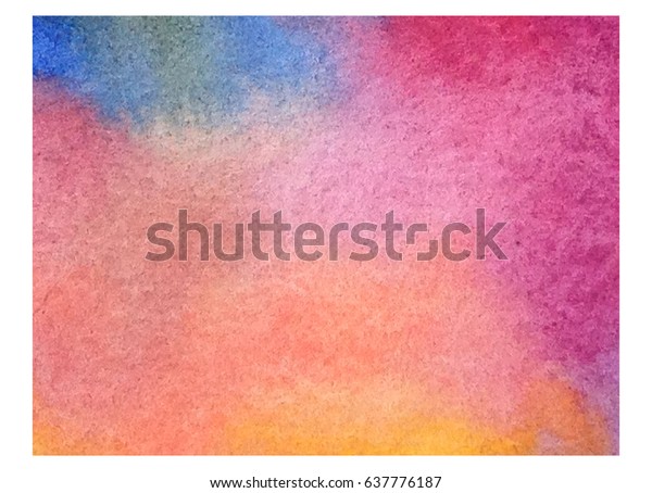 Abstract Watercolor Background Handmade Saturated Colors Stock Illustration 637776187