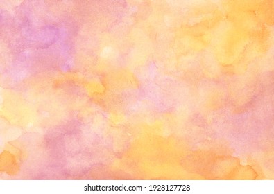 Abstract Watercolor Background. Yellow And Pink.