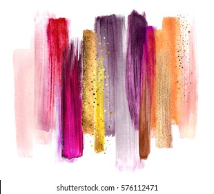 abstract watercolor brush strokes, creative illustration, artistic color palette