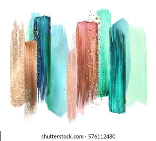 abstract watercolor brush strokes, creative illustration, artistic color palette