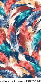 Abstract Watercolor Ikat Texture Pattern. Batik Tie Die Geometric Texture Background. 