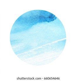 Abstract Watercolor Light Blue Circle Paper Stock Illustration ...