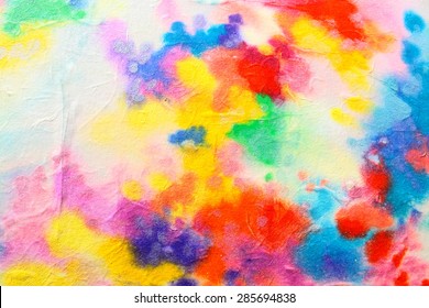Abstract watercolor painting with pearl effect. Rainbow colors. Backgrounds & textures shop.
