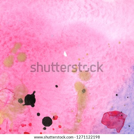 Abstract watercolor paper splash shapes isolated drawing. Illustration aquarelle for background, texture, wrapper pattern, frame or border. Watercolour drawing stain for design.