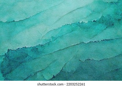 Abstract Watercolor Saturated Background Aquamarine Texture