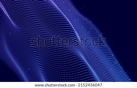 abstract wave technology background with blue light smooth and flow. Big data. Abstract background 3d rendering. JPG